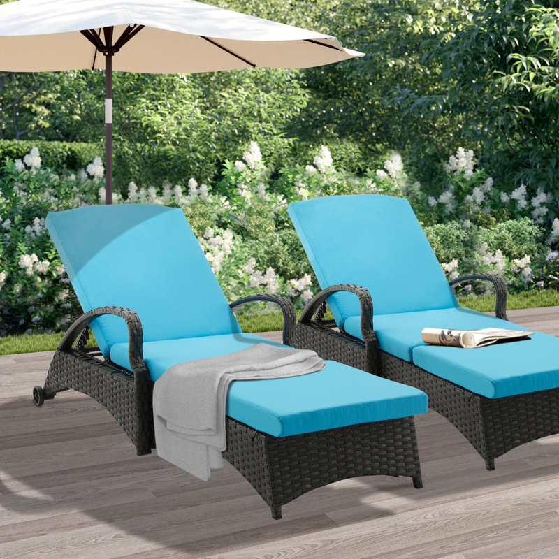 Red Barrel Studio® Outdoor Wicker Chaise Lounge Wayfair